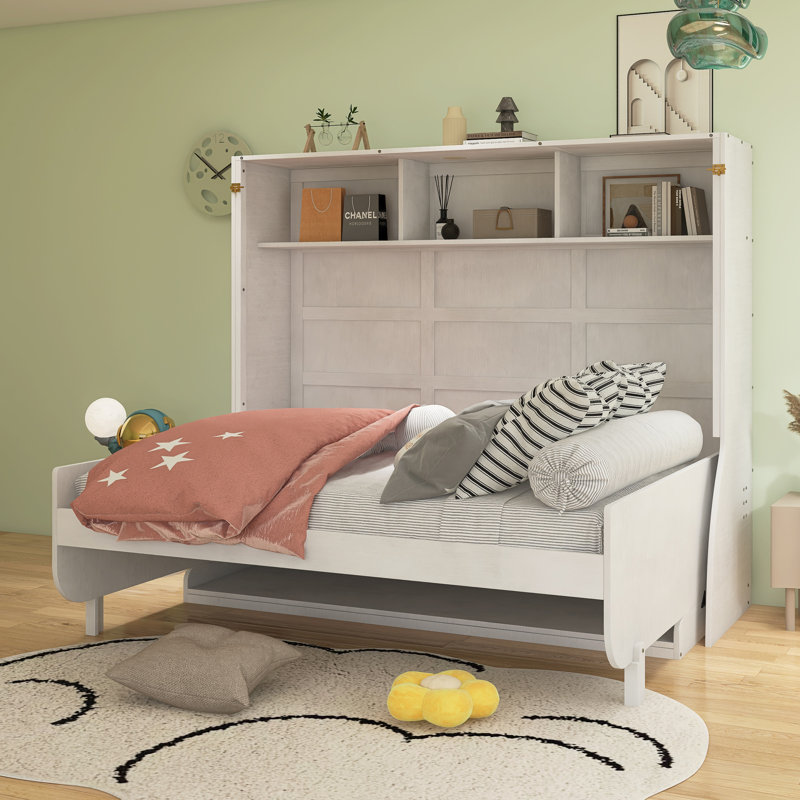 Lit escamotable double avec bureau