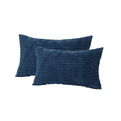 Velvet Cross Lines Cotton Blend Throw Pillow