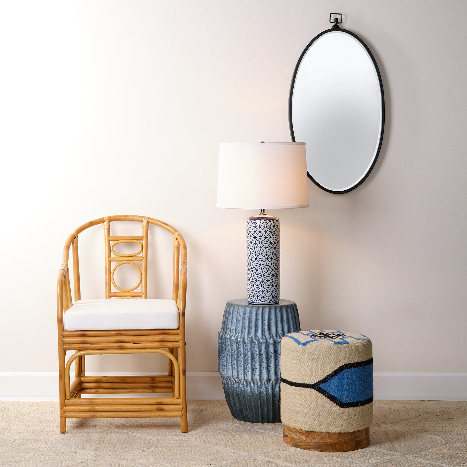 Waneka End Table, Blue Ombre