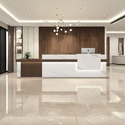 Style Front Desk, Checkout Counter & Computer Desk – Sleek, Functional Design for Commercial Spaces