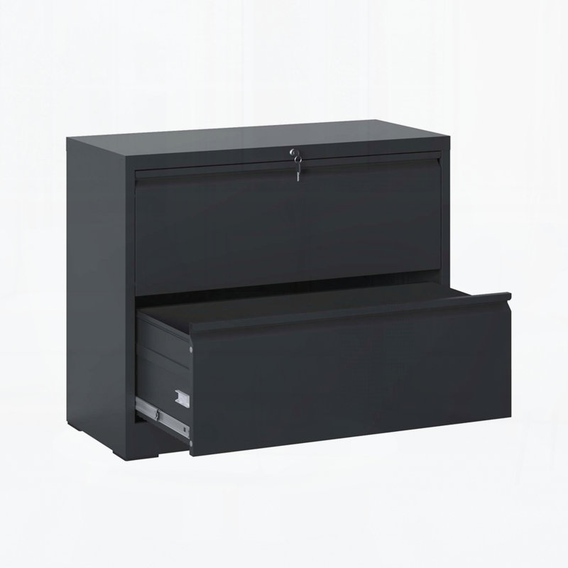File Cabinet 2 Drawer, Filing Cabinet with Lock, Lockable File Cabinet for Home Office, Locking Metal File Cabinet for Legal/Letter/A4/F4 Size