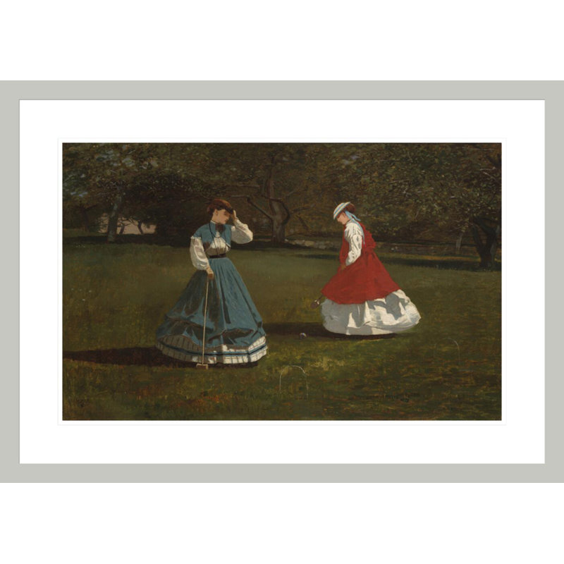 «A Game of Croquet» par Winslow Homer, impression giclée sur cadre, 21,05 po H x 29,5 po L
