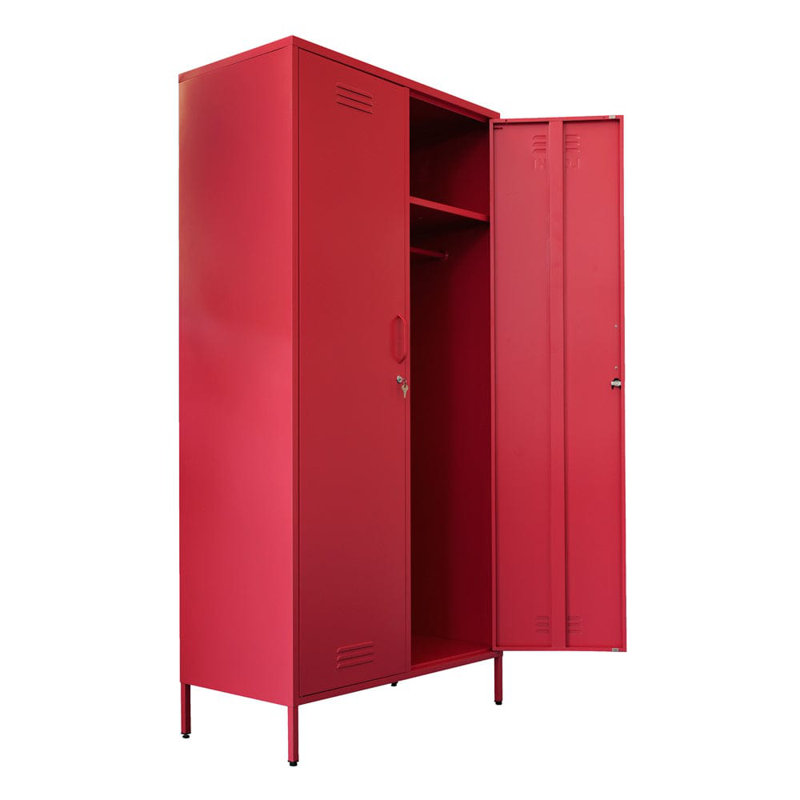 Nikeria 2 Door Steel Wardrobe, Rose