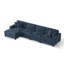 Canapé modulaire rembourré 4 pièces en chenille bleue avec accoudoirs et coussins décoratifs 4 pièces-1741247367-1741247365