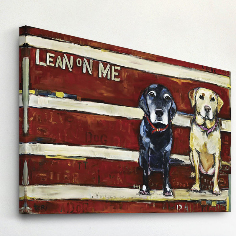 «Lean on Me» par Tori Campisi - reproduction sur toile tendue, H 16 po x l 24 po x 1,5 po