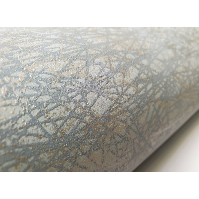 Slow Living Metallic Abstract Texture Wallpaper Roll, Frost Mint