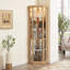 Corner Lighted Curio Cabinet Corner Glass Cabinet