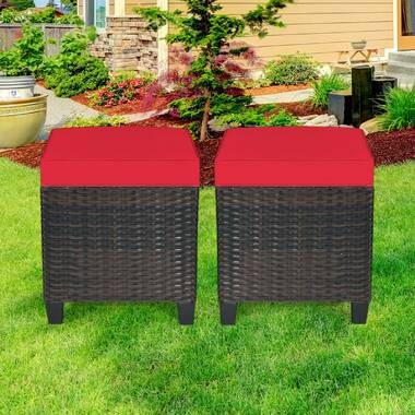 Red Barrel Studio® Brindle Blue Indoor/Outdoor Pouf - Zipper Cover with  Luxury Polyfil Stuffing - 17 x 17 x 17 Cube