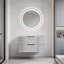 Meuble-lavabo 30 po avec lavabo en céramique - Meuble-lavabo mural flottant cannelé avec tiroirs, moderne-2009154742-2009154697