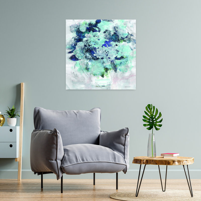 Floral Secrets 2, art floral abstrait contemporain, H 24 po x l 24 po