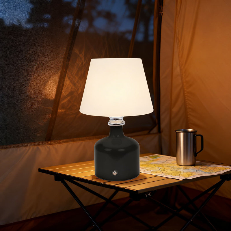 Lampe de table rechargeable sans fil avec batterie 5000 mah, lampe de chevet à DEL à intensité variable 3 couleurs, lampe de bureau moderne portative pour un usage domestique et extérieur