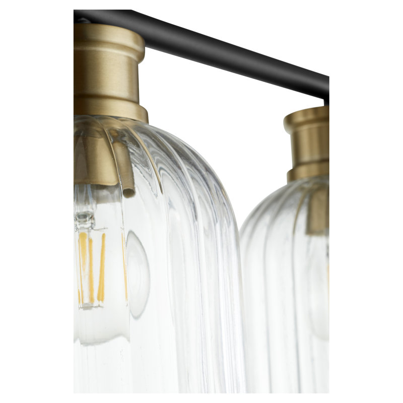 Éclairage pour salle de bain à intensité variable 3 lumières Nerissa, Laiton vieilli
