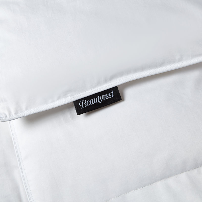 Twin White Cotton Down Reversible Bedspread