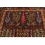 Tapis brun en laine noué à la main de conception unique 4 pi 9 po x 6 pi 2 po New Age