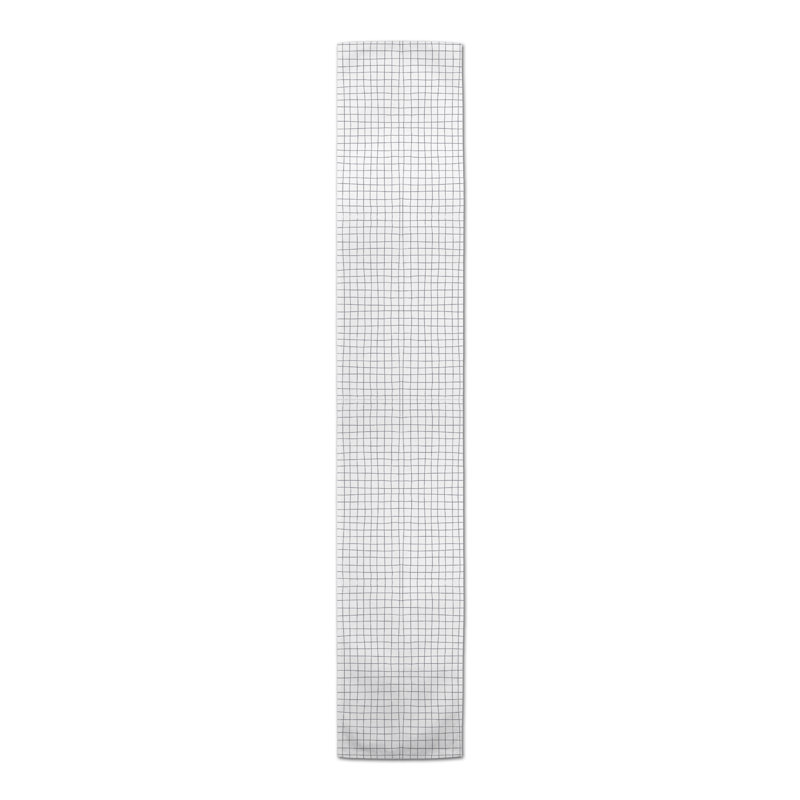 Striped Table Runner, 90" x 16", Gray