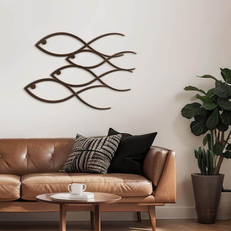 Wall Decor Metal, Bronze, 12" H x 18" W x 0.05" D