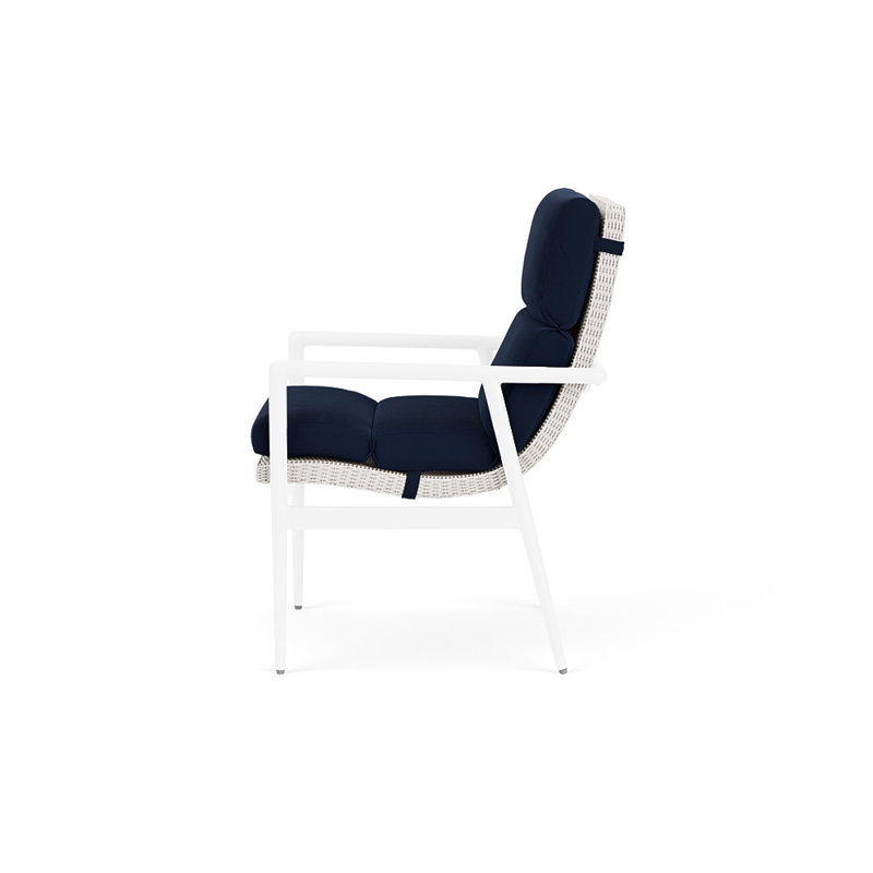 Cascade Outdoor Dining Armchair, Decorline Navy, White