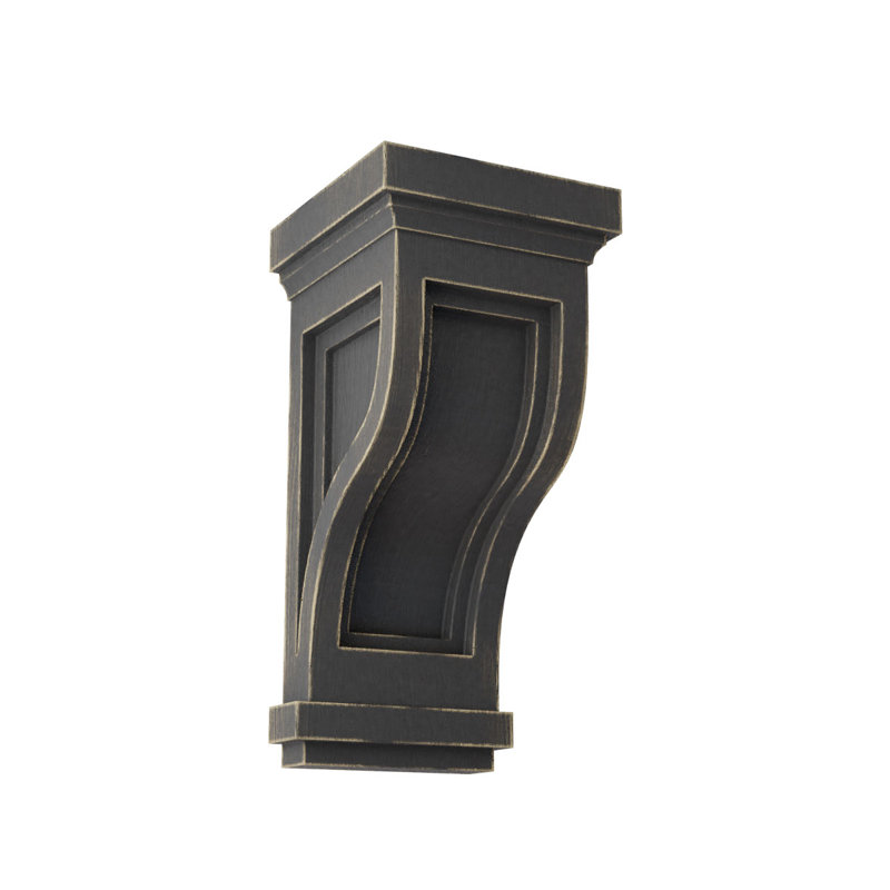 Black Rubberwood Vintage Architectural Corbel 14"