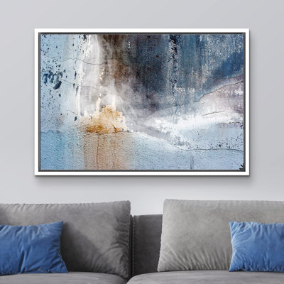 «Grunge Abstract Paint Stroke Effect», mur vieilli abstrait sur toile