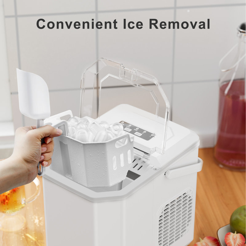 ColorLife Countertop 26 lb Portable Ice Maker with Rapid Cooling for Home & Office, White