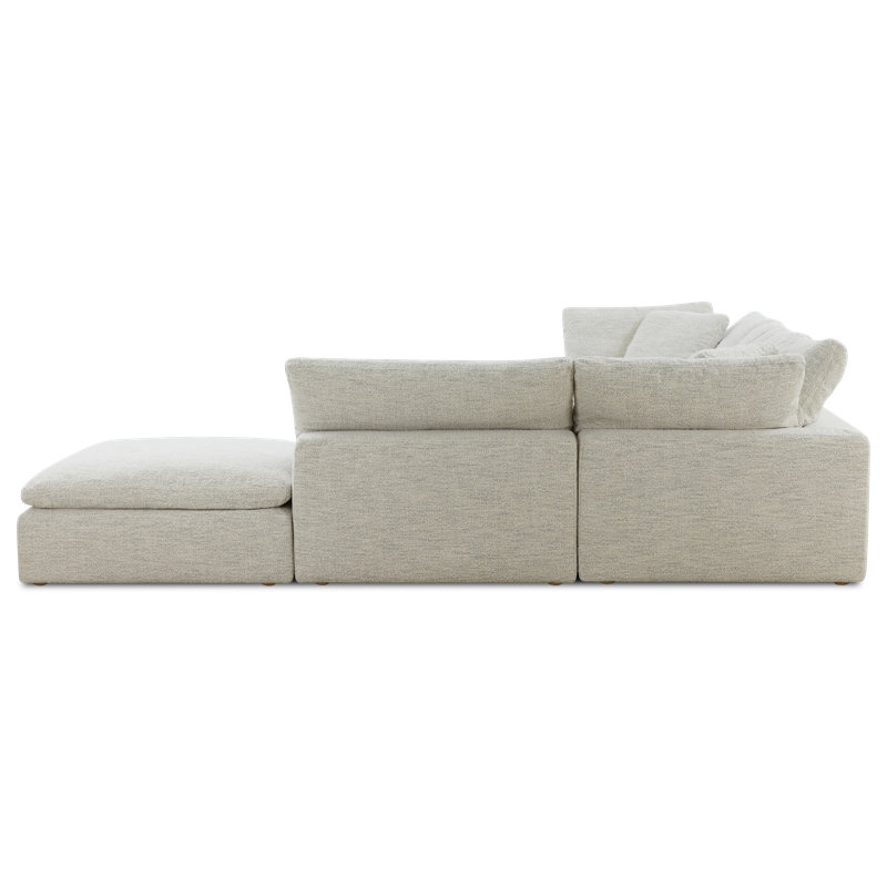 Tila 5 - Piece Performance Fabric Modular Sectional, Light Gray Livesmart®