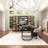 Aniyaha Black Office/Study Combination Set(Including Computer Desk,Writing Desk,Combination Bookcase)