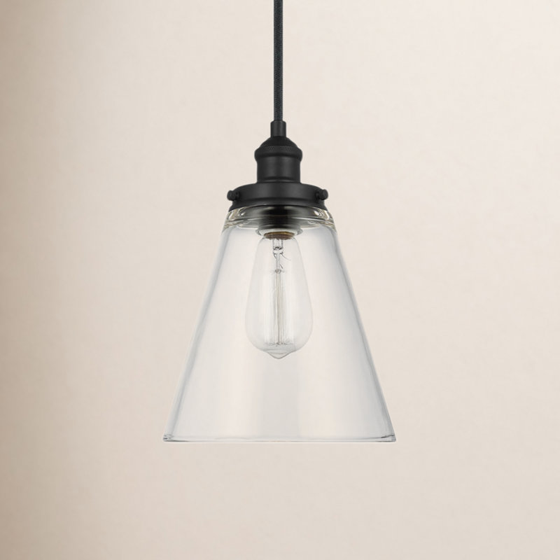 Topanga 1 - Light Single Pendant, 11.62" H x 8.5" W x 8.5" D, Midnight Black