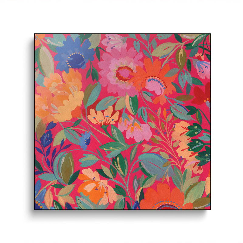 Reproduction d'art sur toile en métal Steemplix - Jardin mexicain par Kim Parker