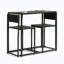 Ensemble 3 pièces de table de salle à manger et de tabourets modernes