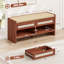 Polyester Blend Upholstered Bench