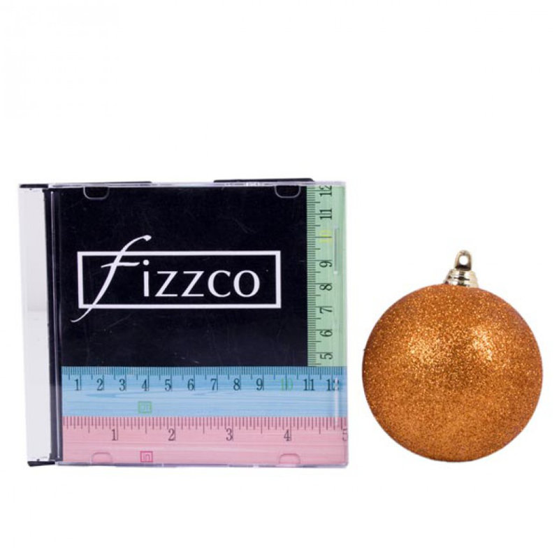 8cm Bauble, Copper Orange