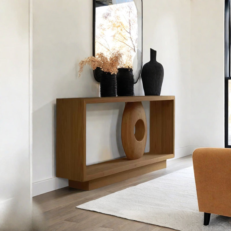 Console Modern Minimalist Art, Naturel, H 23,62 po x l 47,24 po x P 13,78 po