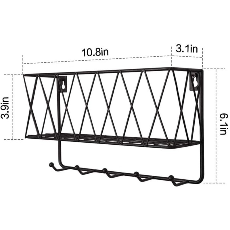 Akiela Stainless Steel Wall Organizer