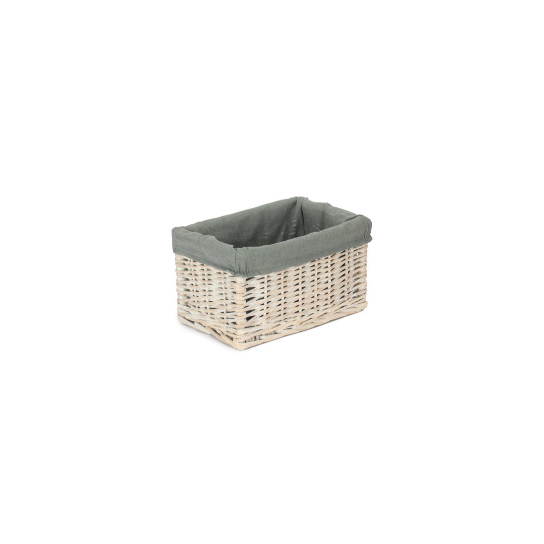 Wicker Storage Basket with Lining
