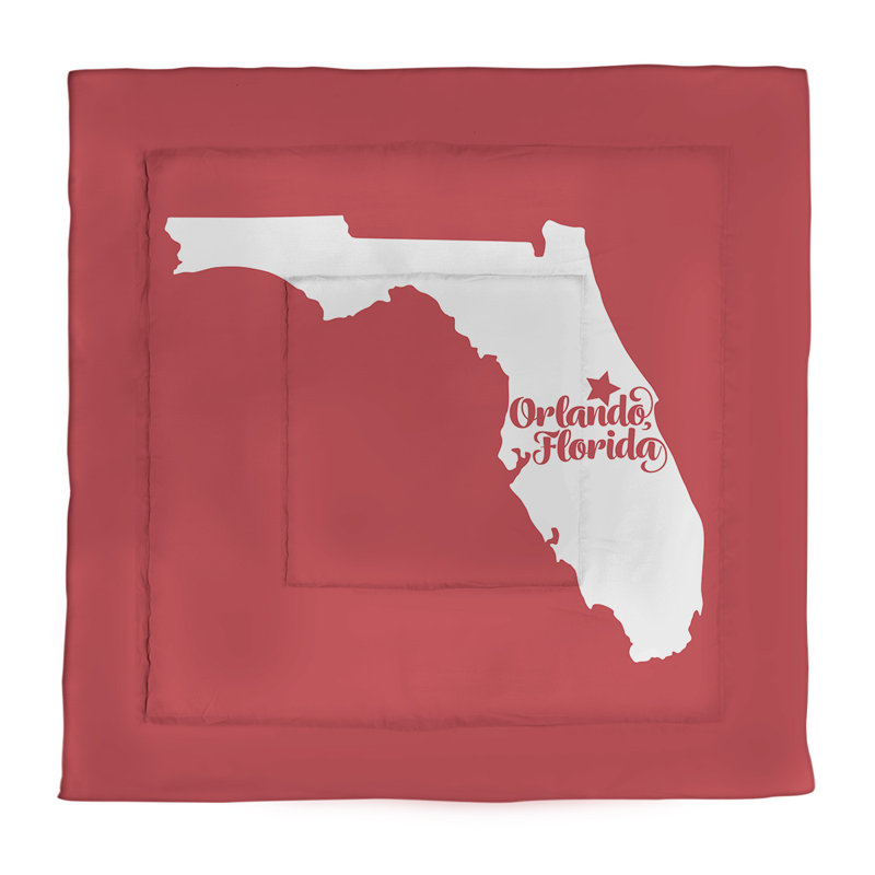 Orlando Polyester Comforter, Red
