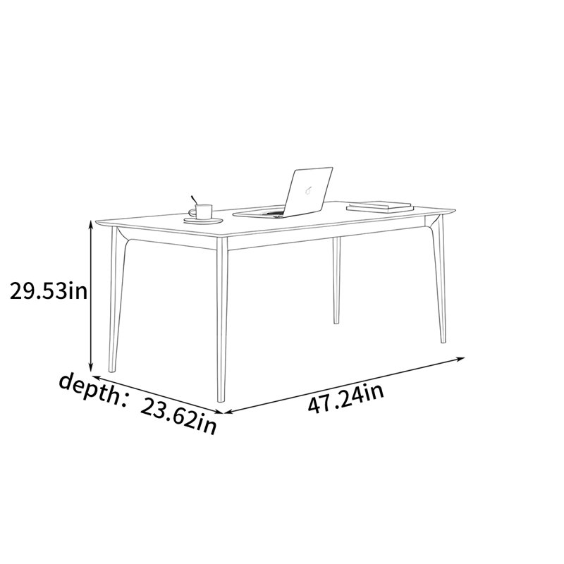 Bureau d'étude à domicile pour le travail, H 29,53 po x l 47,24 po x P 23,62 po