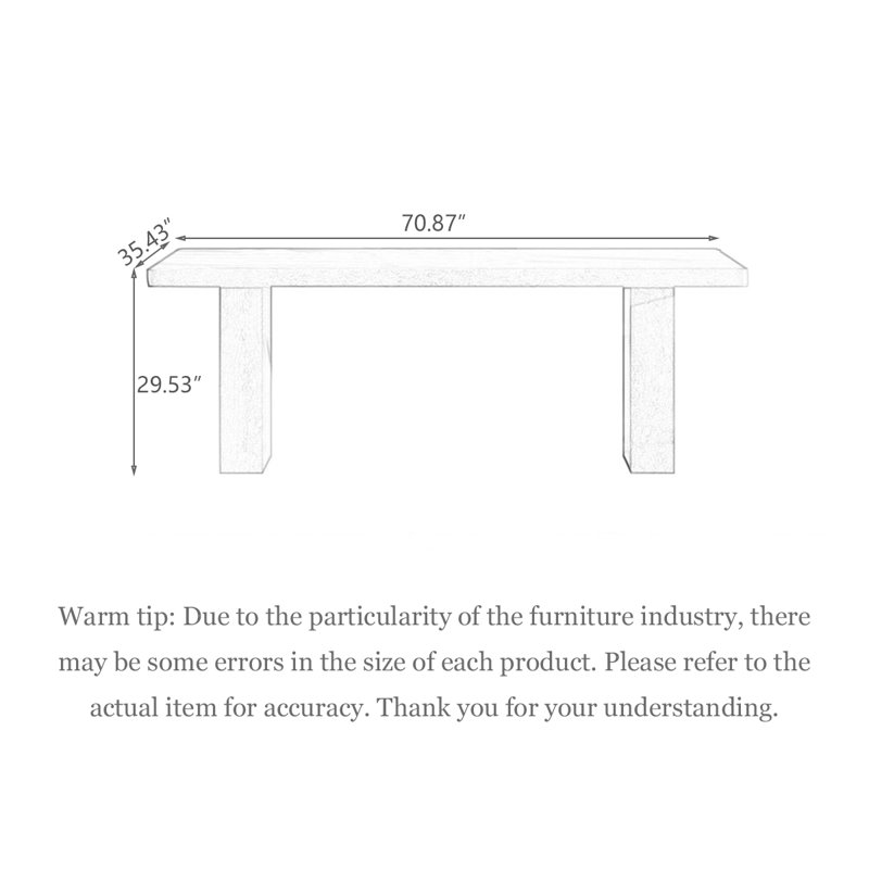 Modern Elegance Travertine - Slab Dining Table: Sleek & Spacious, 29.53”H x 70.87”L x 35.43”W