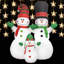 Décoration de Noël gonflable de famille de bonhomme de neige avec éclairage de Noël à DEL