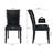 Wexford Collection Set of 4 Mid-Century Modern Parsons Dining Chairs, Upholstered Faux Leather Dining Chairs with Solid Wood Legs, High Back Side Chairs for Dining Room, Kitchen or Breakfast Nook, Black-587628560