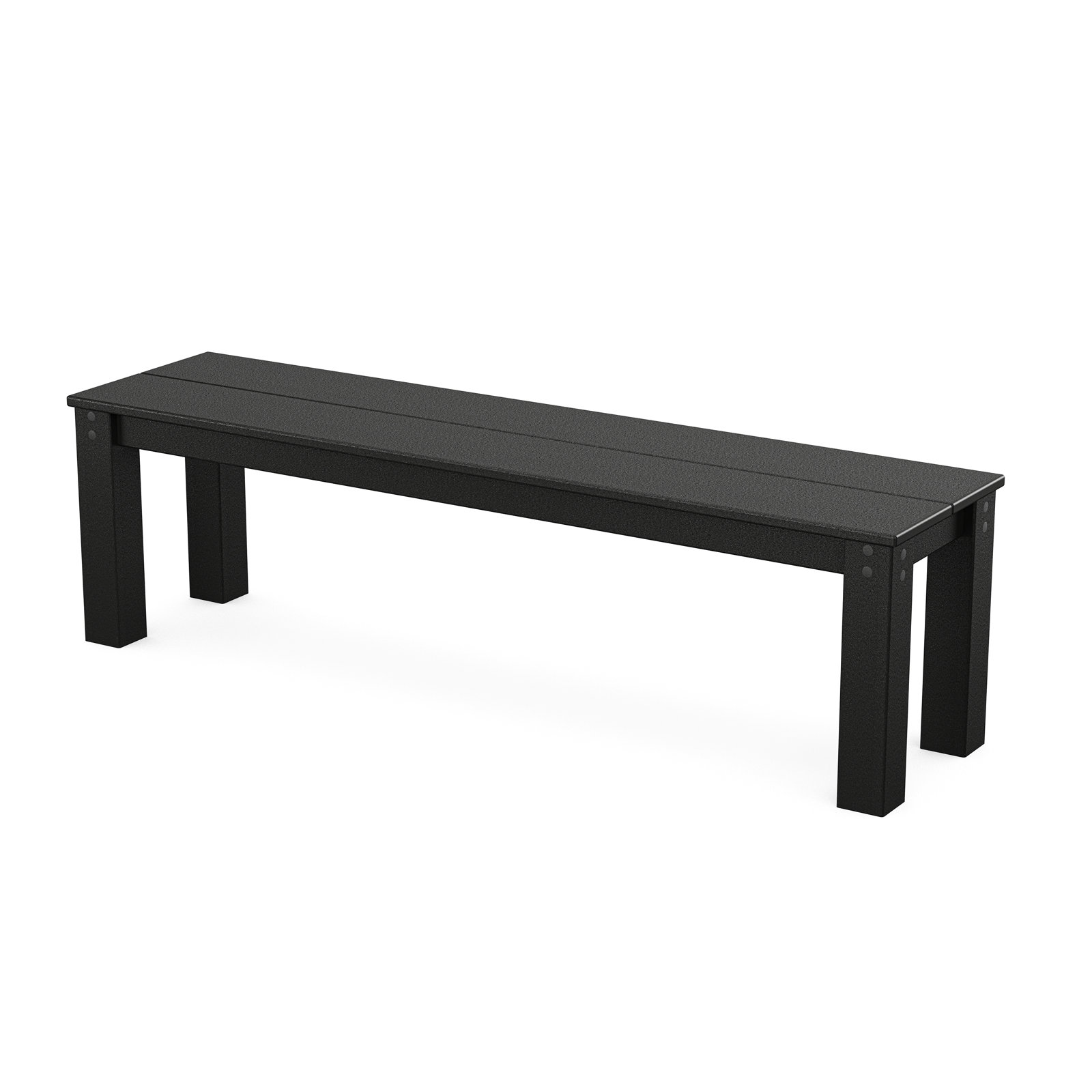 TREX Outdoors Parsons Outdoor Bench, Black, 17" H x 60" W