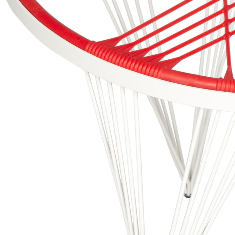 Fauteuil Papasan de 36 po de largeur, Rouge / Blanc