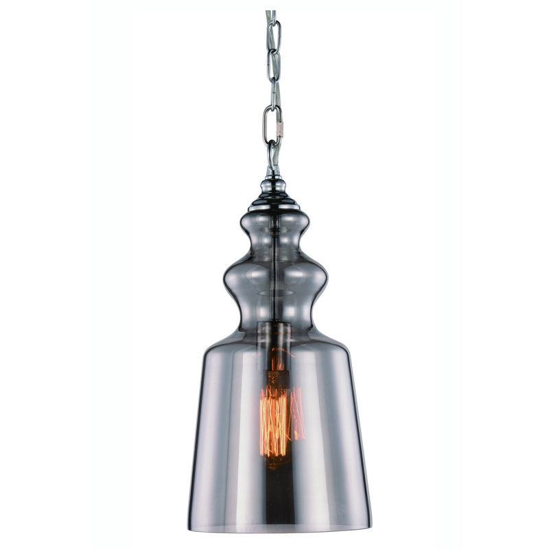 Luminaire suspendu 1 cloche pour une cloche Elissa, Argent