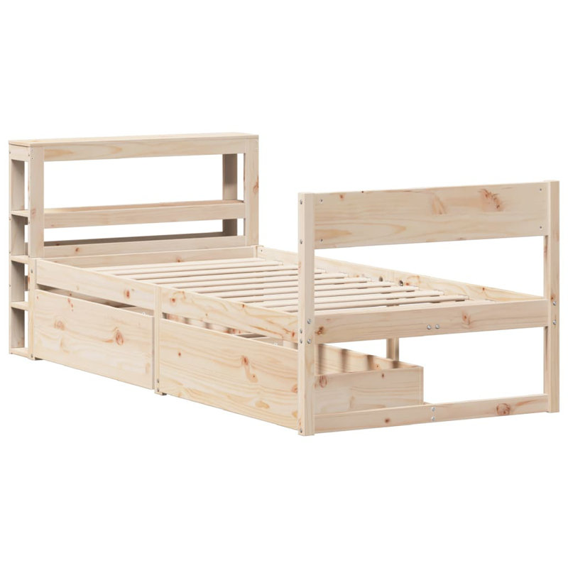 Solid Wood Bed, European Single (90 x 200cm)