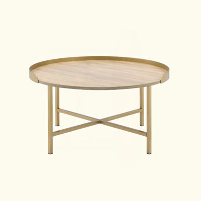 Tray Style Top Round Coffee Table
