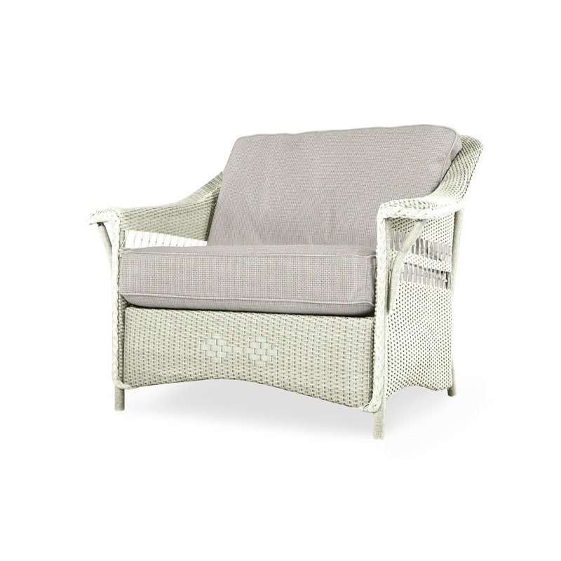 Nantucket Outdoor Lounge Chair, Remy Graphite, Ivory