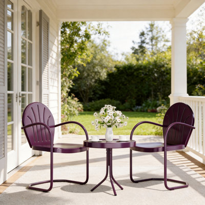 3-Piece Outdoor Bistro Set,Two-Person Patio Dining Set