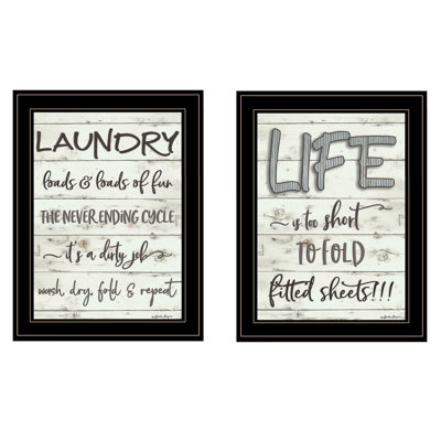 Loads of Fun 2-Piece Vignette Framed Wall Art for Living Room, Home Wall Decor by Susie Boyer