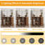 Meuble-lavabo de coin avec lumières et prise de courant de coin, 5 tiroirs rotatifs, miroir à DEL réglable 3 couleurs, tablettes et tabouret, 43 po x 21 po x 57 po, coiffeuse-117493988