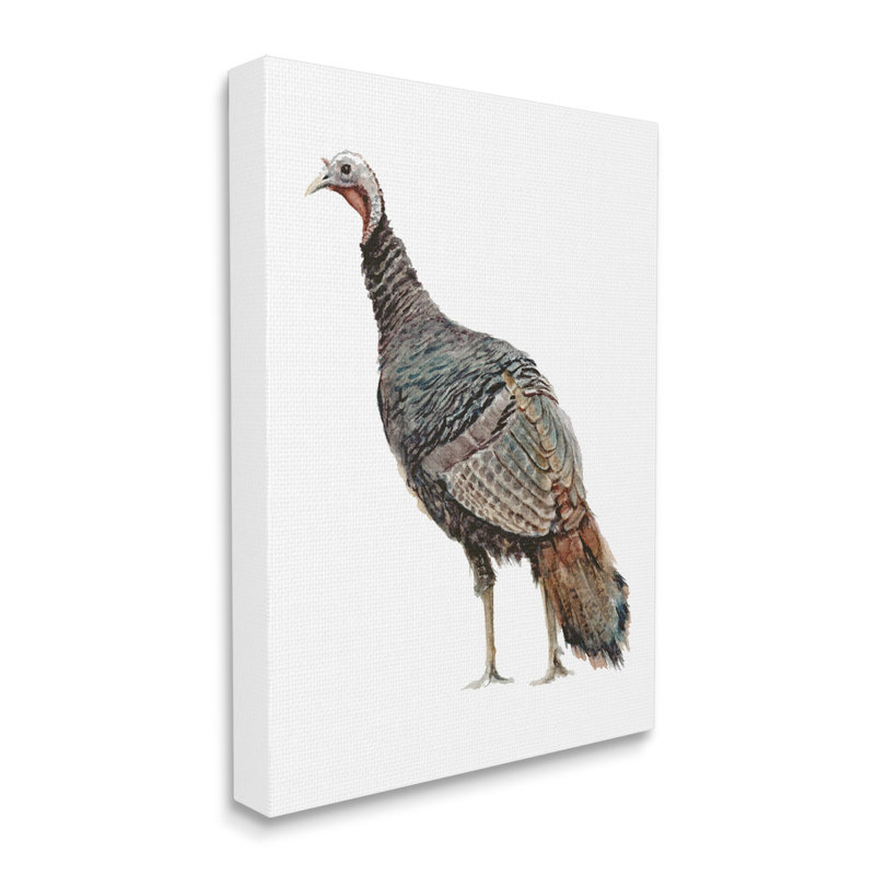 «Wild Turquie Bird Kids», chambre de bébé par Fox Hollow Studios - Peinture, H 20 po x l 16 po x P 1,5 po, Toile tendue