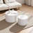 Nesting Coffee Table Set of 2 Round Wooden Coffee Tables Circle Modern Table for Living Room